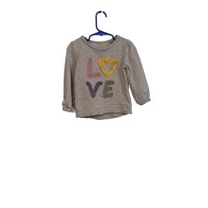 Simple joys girls‎ grey "Love" sweater
